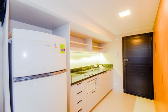 Cozinha de kitnet/studio para alugar com 1 quarto, 34m² em Vila Galvão, Guarulhos