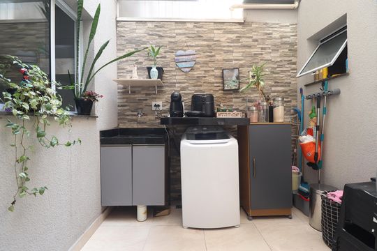 Área de Serviço de apartamento à venda com 2 quartos, 47m² em Parque Erasmo Assunção, Santo André