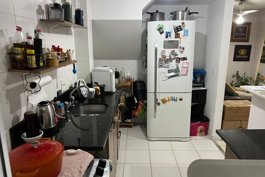 Cozinha de casa de condomínio à venda com 3 quartos, 105m² em Vargem Pequena, Rio de Janeiro