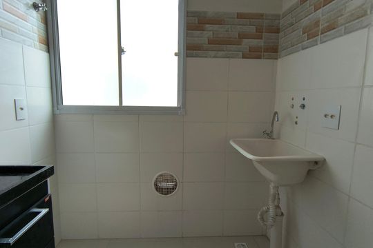 Cozinha e Área de Serviço  de apartamento à venda com 2 quartos, 44m² em Vargem Grande, Rio de Janeiro