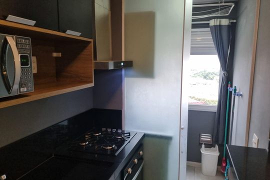 Cozinha de apartamento à venda com 1 quarto, 31m² em Água Branca, São Paulo