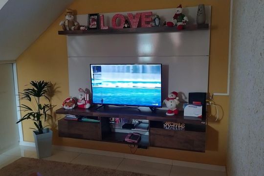 Sala de apartamento à venda com 2 quartos, 90m² em Vila Apiai, Santo André