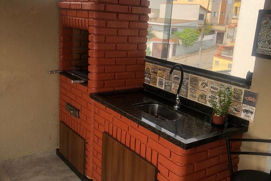 Churrasqueira de apartamento à venda com 2 quartos, 90m² em Vila Apiai, Santo André