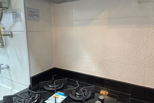 Cozinha de apartamento para alugar com 2 quartos, 42m² em Jardim, Santo André