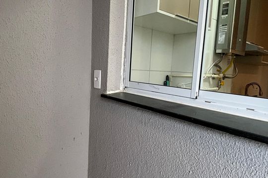 Sala - Sala de Jantar Varanda de apartamento para alugar com 2 quartos, 42m² em Jardim, Santo André