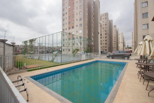 Área comum - Piscina de apartamento para alugar com 2 quartos, 56m² em Maria da Conceicao, Contagem