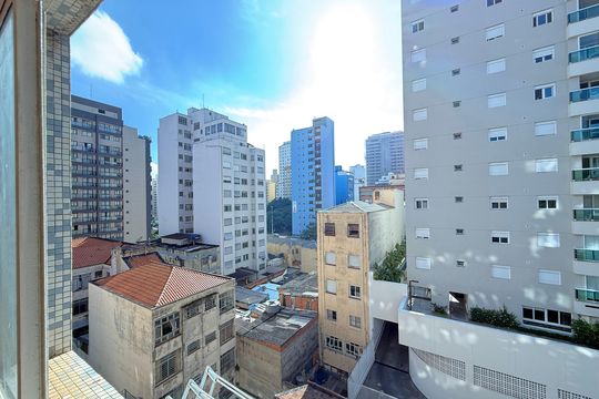 vista quarto 01 de apartamento para alugar com 2 quartos, 53m² em Vila Buarque, São Paulo