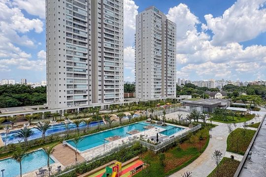 Vista da varanda de apartamento à venda com 4 quartos, 157m² em Vila Anastácio, São Paulo
