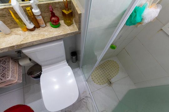 Banheiro de apartamento à venda com 2 quartos, 47m² em Vila Paranagua, São Paulo