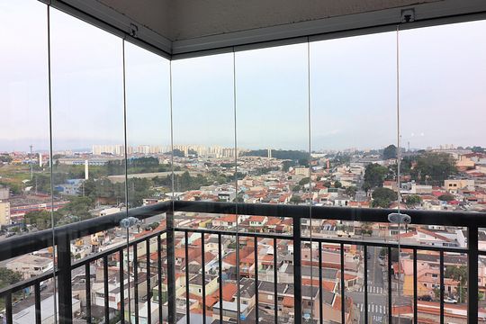 Varanda da Sala  de apartamento à venda com 2 quartos, 56m² em Jardim Independencia, São Bernardo do Campo