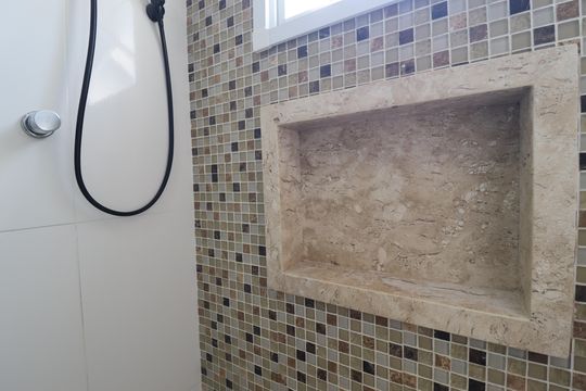 Banheiro Quarto 1 suíte de apartamento à venda com 2 quartos, 134m² em Parque Sao Vicente, Santo André