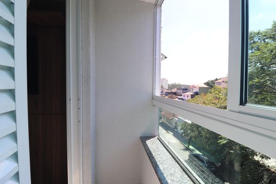 Varanda Quarto 1 suíte de apartamento à venda com 2 quartos, 134m² em Parque Sao Vicente, Santo André