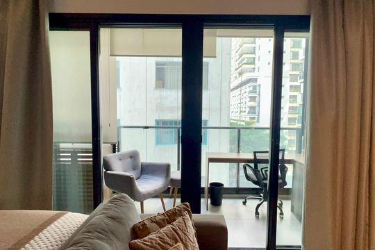 Varanda de kitnet/studio para alugar com 1 quarto, 33m² em Pinheiros, São Paulo