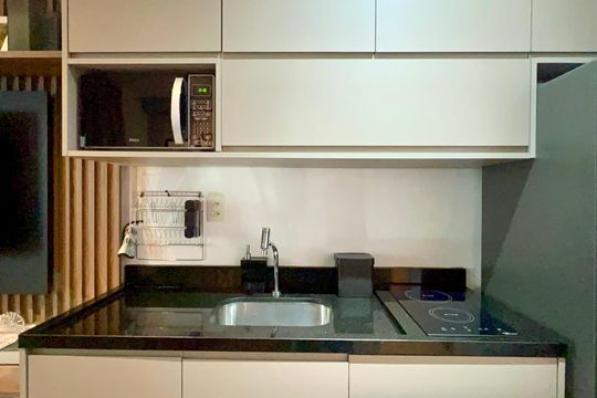 Cozinha de kitnet/studio para alugar com 1 quarto, 33m² em Pinheiros, São Paulo