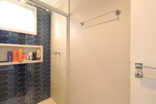 Banheiro da Suíte 1 de apartamento à venda com 4 quartos, 175m² em Pompeia, São Paulo