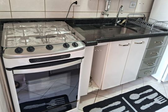 Cozinha de apartamento à venda com 3 quartos, 68m² em Utinga, Santo André