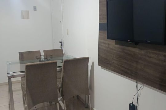 Sala de apartamento para alugar com 1 quarto, 60m² em Cidade Ocian, Praia Grande