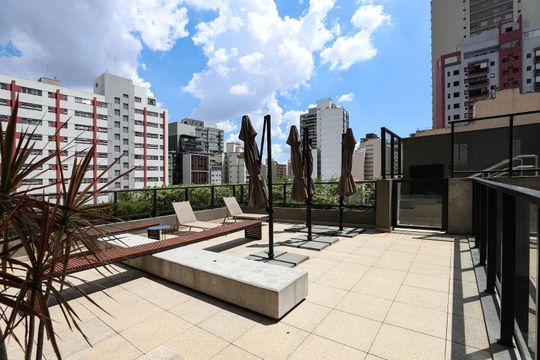 Área externa de apartamento à venda com 2 quartos, 73m² em Pinheiros, São Paulo