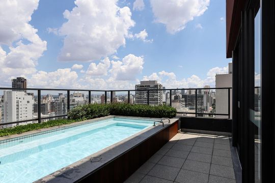 Área externa de apartamento à venda com 2 quartos, 73m² em Pinheiros, São Paulo