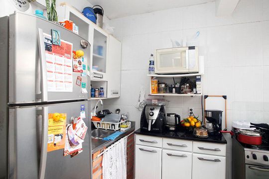 Cozinha + Área de Serviço de kitnet/studio à venda com 1 quarto, 32m² em Centro Histórico, Porto Alegre