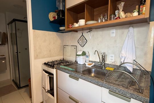 Cozinha de kitnet/studio à venda com 1 quarto, 28m² em Campos Elíseos, São Paulo