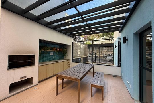 Área comum - Churrasqueira de kitnet/studio à venda com 1 quarto, 28m² em Campos Elíseos, São Paulo