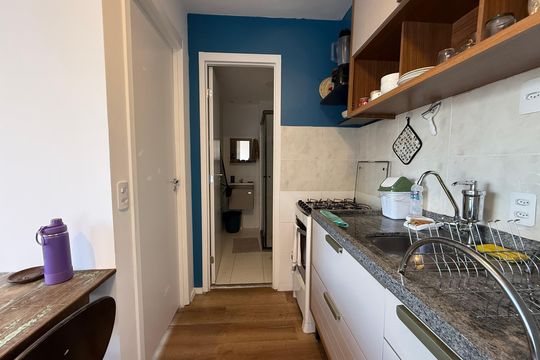 Cozinha de kitnet/studio à venda com 1 quarto, 28m² em Campos Elíseos, São Paulo