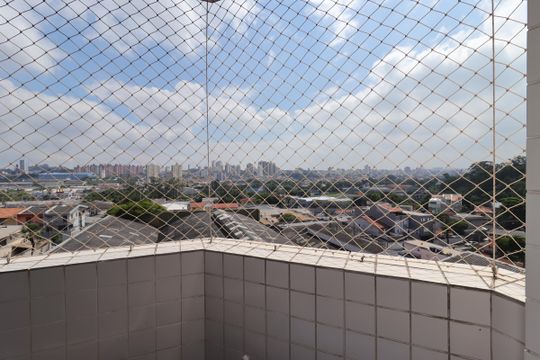 Varanda da Sala de apartamento à venda com 3 quartos, 73m² em Vila Valparaíso, Santo André