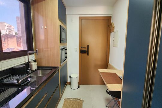 Cozinha  de kitnet/studio para alugar com 1 quarto, 21m² em Barra, Salvador