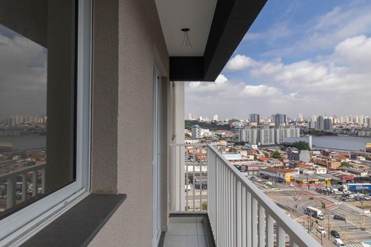 Varanda Sala de apartamento à venda com 2 quartos, 40m² em Jardim Maringa, São Paulo