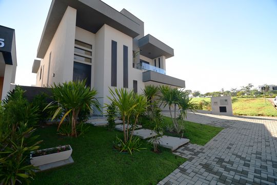 Fachada de casa de condomínio à venda com 5 quartos, 340m² em Parque Imperador, Campinas