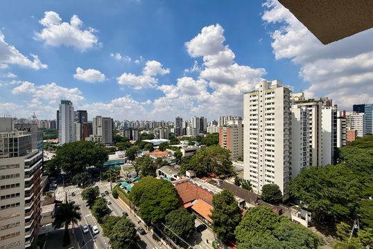 Vista  de kitnet/studio à venda com 0 quarto, 30m² em Cidade Monções, São Paulo