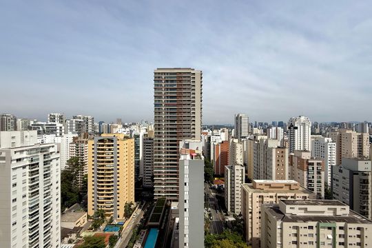 Vista  de kitnet/studio à venda com 0 quarto, 29m² em Cidade Monções, São Paulo