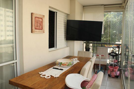 Varanda da sala de apartamento à venda com 2 quartos, 68m² em Ipiranga, São Paulo