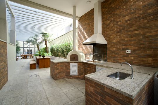 Área comum - Churrasqueira de apartamento à venda com 1 quarto, 89m² em Pinheiros, São Paulo