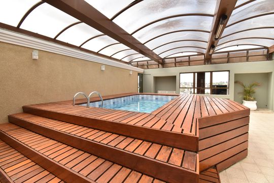 Área comum - Piscina de kitnet/studio para alugar com 1 quarto, 26m² em Alto da Xv, Curitiba