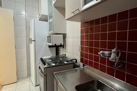 Cozinha e Área de Serviço de apartamento para alugar com 1 quarto, 55m² em Boqueirão, Santos