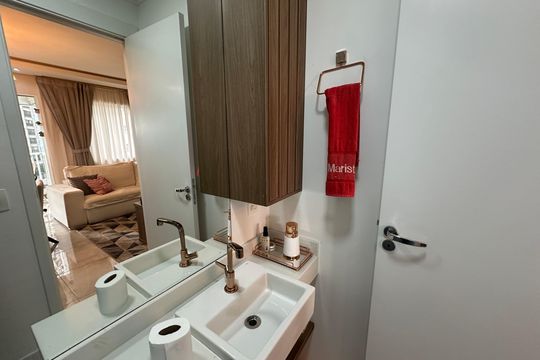 Lavabo de apartamento para alugar com 1 quarto, 53m² em Alphaville Empresarial, Barueri