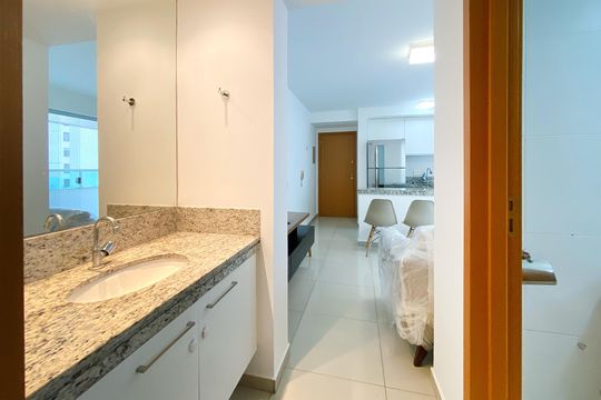 Banheiro de apartamento para alugar com 1 quarto, 40m² em Centro, Belo Horizonte