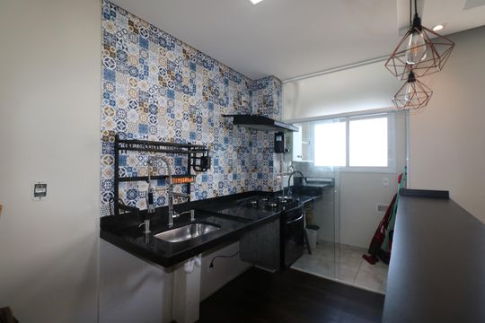 Cozinha de apartamento à venda com 2 quartos, 45m² em Piraporinha, Diadema