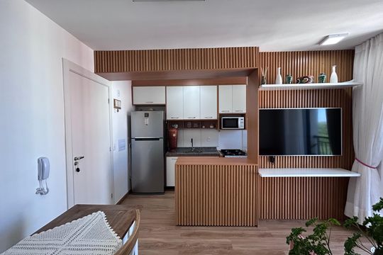 Sala de apartamento à venda com 1 quarto, 40m² em Usina Piratininga, São Paulo