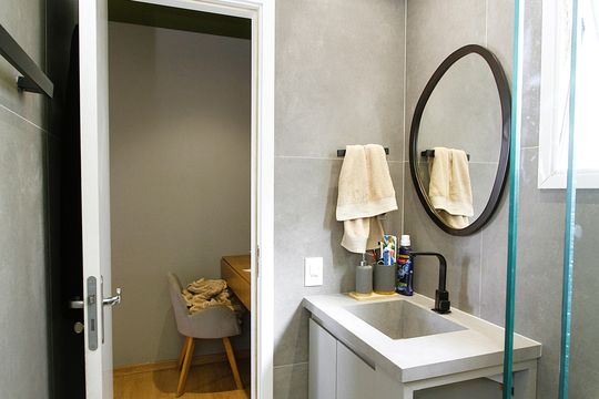 Banheiro da Suíte de apartamento para alugar com 3 quartos, 110m² em Jk, Contagem