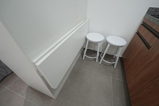 Cozinha de kitnet/studio para alugar com 1 quarto, 18m² em Vila Mariana, São Paulo