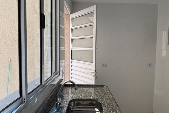 Cozinha de apartamento à venda com 2 quartos, 57m² em Vila Humaita, Santo André