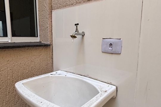 Área de Serviço de apartamento à venda com 2 quartos, 57m² em Vila Humaita, Santo André