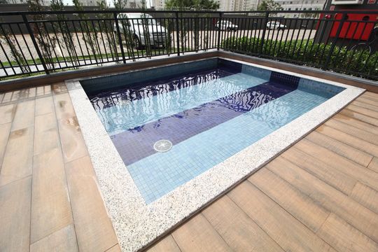 Área comum - Piscina de apartamento para alugar com 2 quartos, 55m² em Shopping Park, Uberlândia