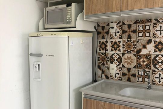 Cozinha de apartamento para alugar com 2 quartos, 45m² em Parque Campolim, Sorocaba