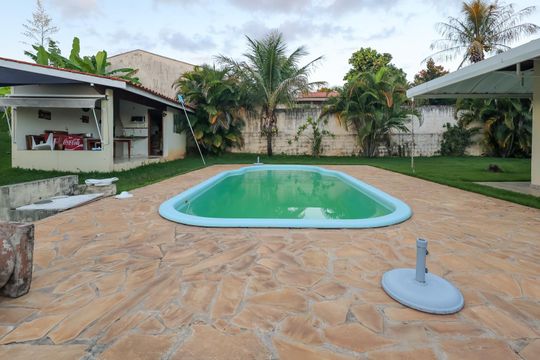 Jardim com piscina de casa de condomínio para alugar com 3 quartos, 1000m² em Terras de Itaici, Indaiatuba