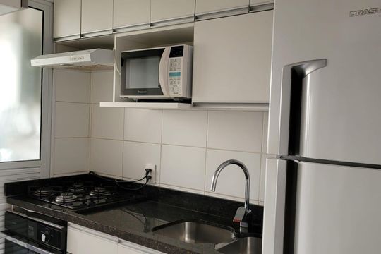 Cozinha de apartamento à venda com 2 quartos, 46m² em Jardim das Flores, São Paulo