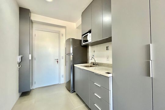 Cozinha de kitnet/studio à venda com 1 quarto, 25m² em Vila Mascote, São Paulo